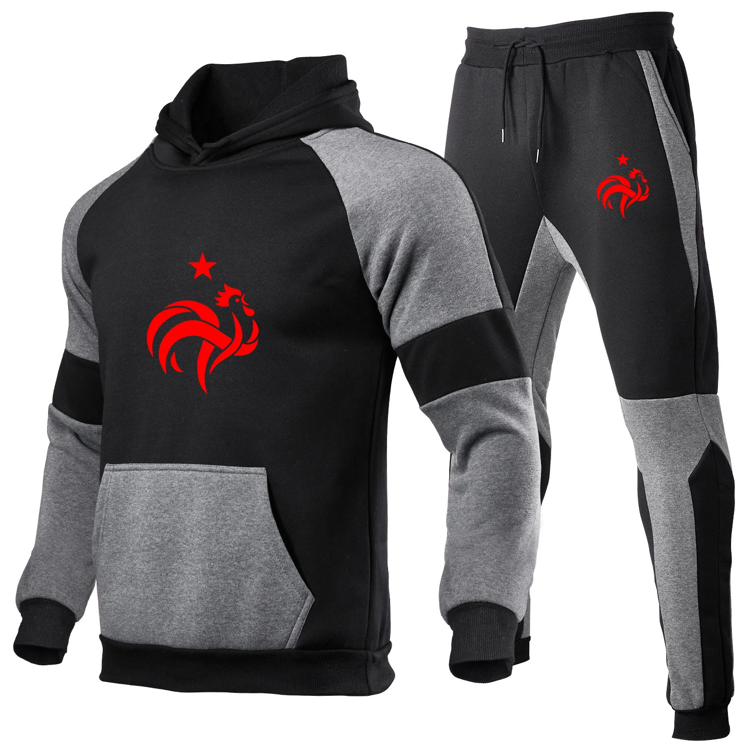 

New Men's Sportswear 2-Piece Hoodie + Pants Sportswear Men's Sweater Zipper Hoodie Men's Suit Sportswear Jogging Suit S-3XL