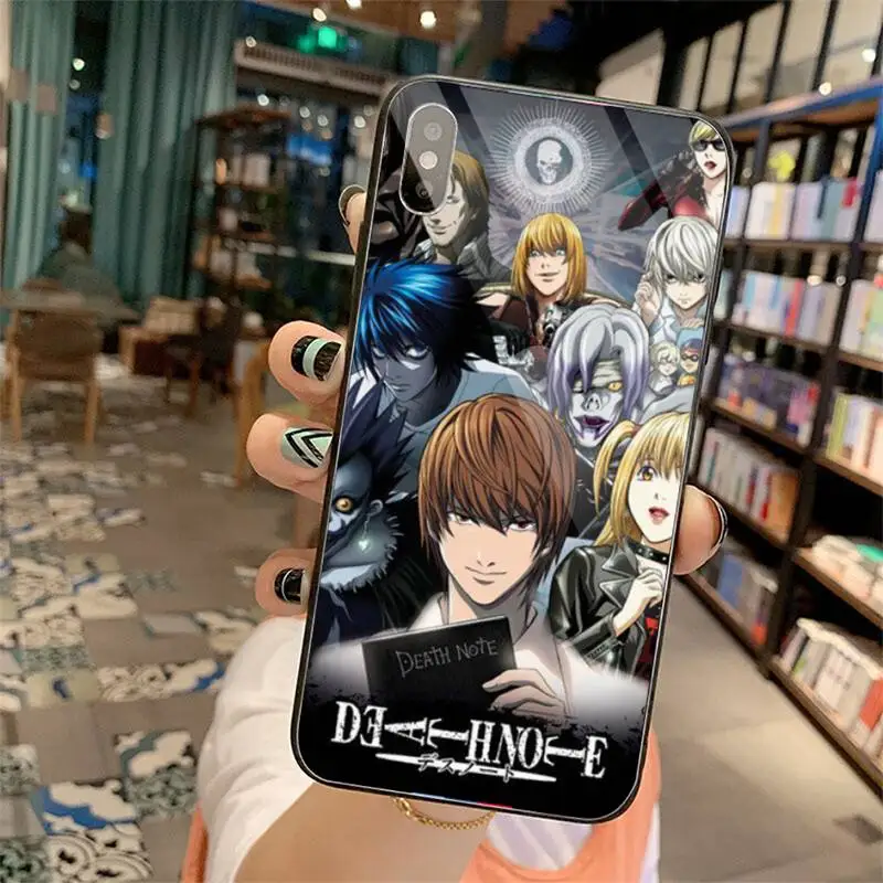 

Death Note Ryuk kira Phone Case Tempered glass For iphone 6 6S 7 8 plus X XS XR 11 12 mini PRO MAX