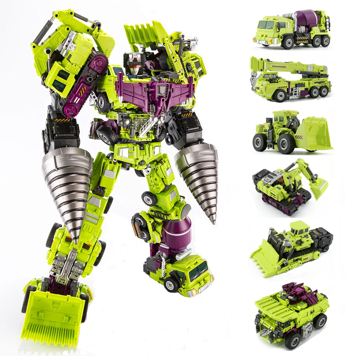 Jinbao GT Devastator трансформация G1 Oversize 6 в 1 Bonecrusher Scrapper Hail Mixmaster Hook KO фигурка робот