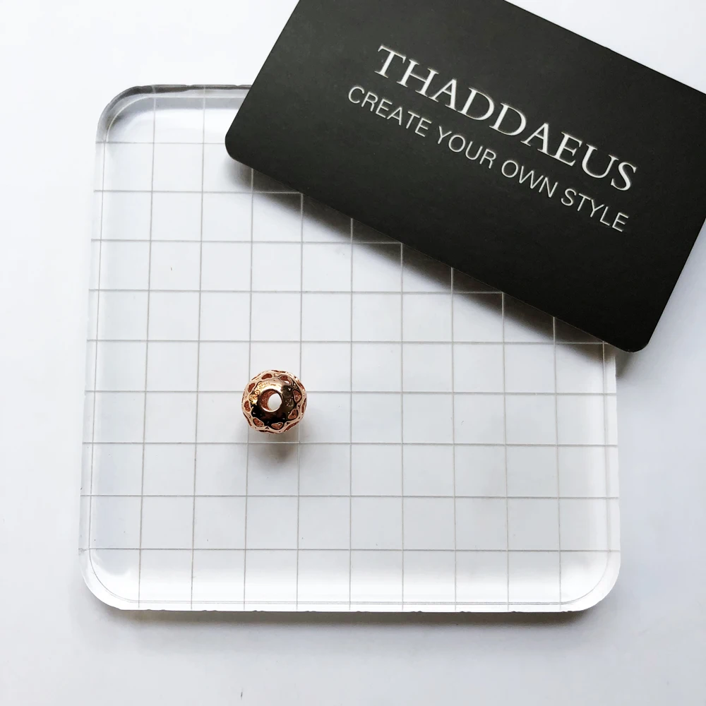 Бусины в форме сердца бусины цвета розового чистого золота подходит для браслета