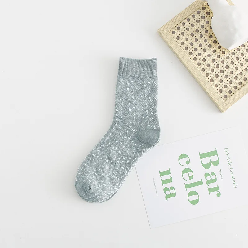 

Fashion Plant Jacquard Socks Women Girls Autumn Middle Tube Cotton Breathable Socks Female Student Casual Street Sport Socks