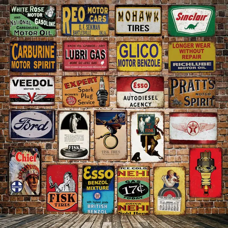 

[ DecorMan ] VEEDOL Motor Oil TIRES Sinclar Garage TIN SIGN Custom wholesale Mural Paintings Bar PUB Decor LT-1867