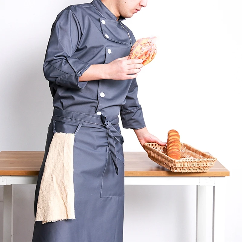 

2022, униформа шеф-повара с длинным рукавом, одежда для готовки в ресторане, форма для пекарни и кейтеринга, дышащая униформа для официанта