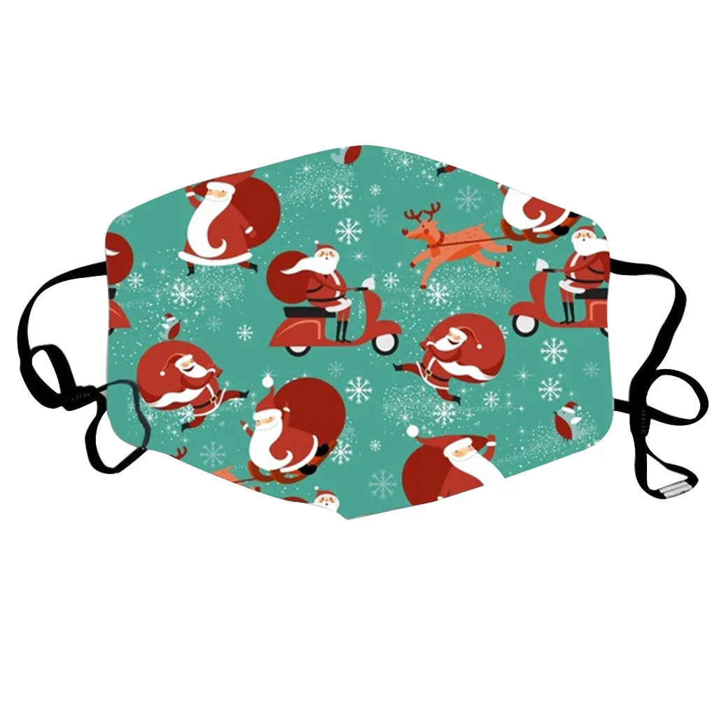 

5pcs fashion mask Christmas Print Face Cover Rescue Breathable Multi-Purpose Cover Reuse Mouth Cover Mask mascarilla