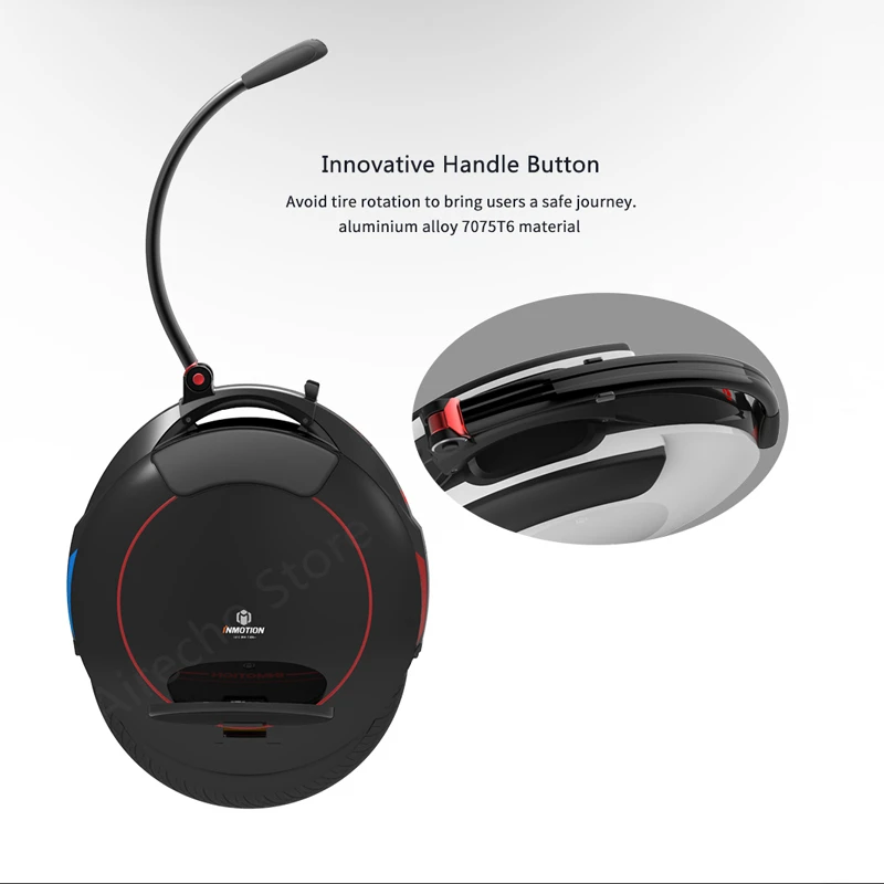 Электрический Одноколесный велосипед INMOTION V5, самобалансирующийся скутер EUC с декоративными лампами, Одноколесный Моноцикл, длинная доска