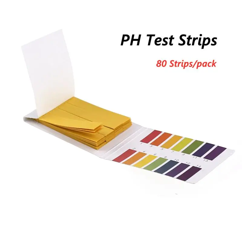 

80PCS/Set pH Test Strip 1-14 pH Litmus Paper Soil Cosmetics Multi-purpose pH Test Paper Laboratory Acidity Alkaline Measure Tool