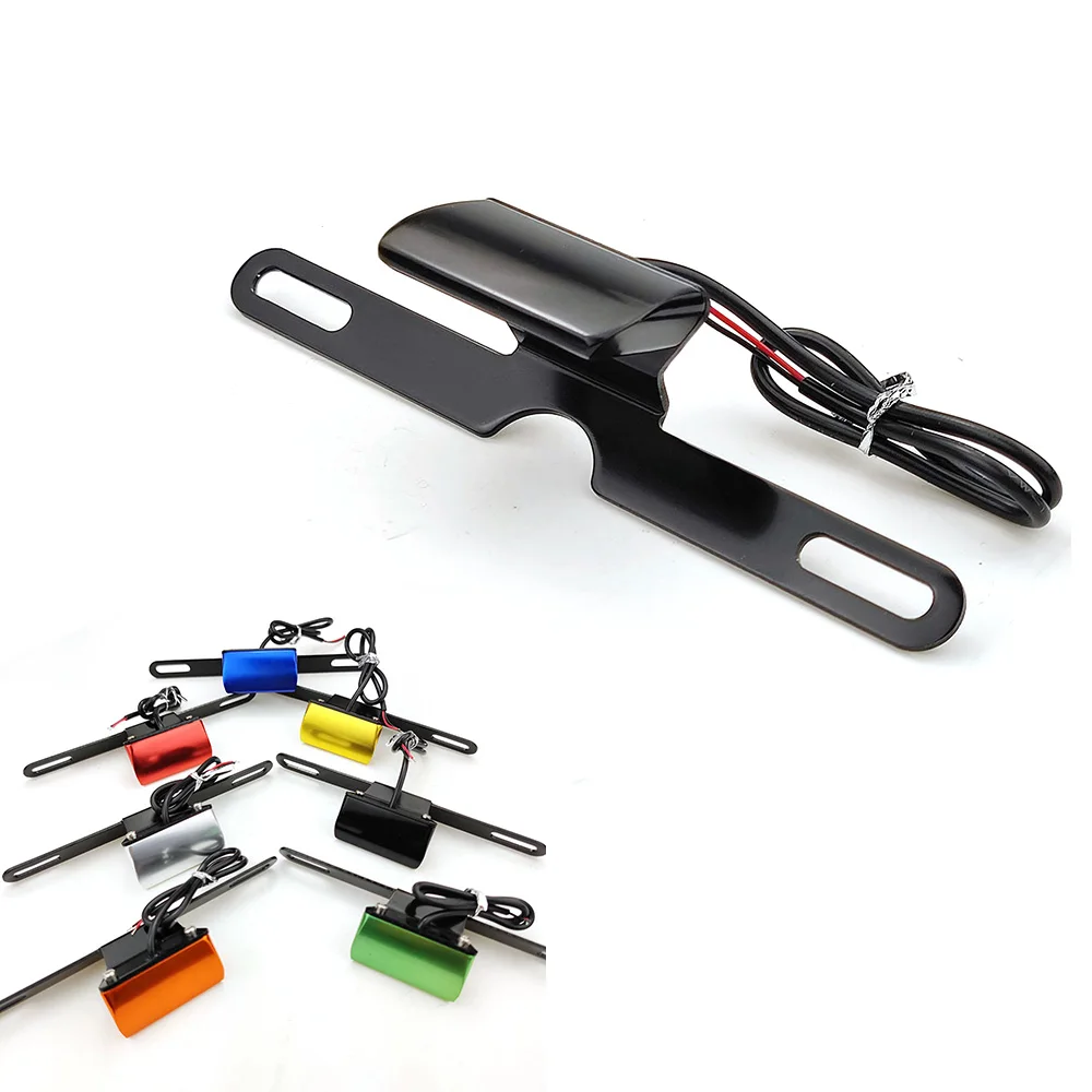 Универсальный Аксессуары для мотоциклов ЧПУ Алюминий Номерной Знак свет Yamaha FZS FZ6