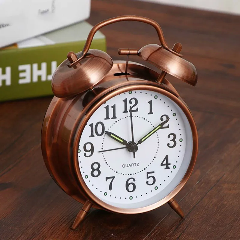 Настольный Громкий будильник подарок Креативный Ретро Будильник Твин часы с