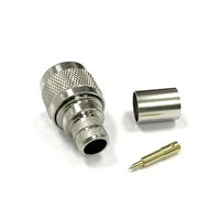 1pc n male plug rf coax connector crimp rg8 rg213 lmr400 cable straight nickelplated new wholesale