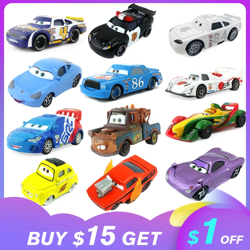 35 стилей disney Pixar Cars 2 & 3 McQueen Lizzie машинка сморкач Boost Racing family 1:55 литая под давлением