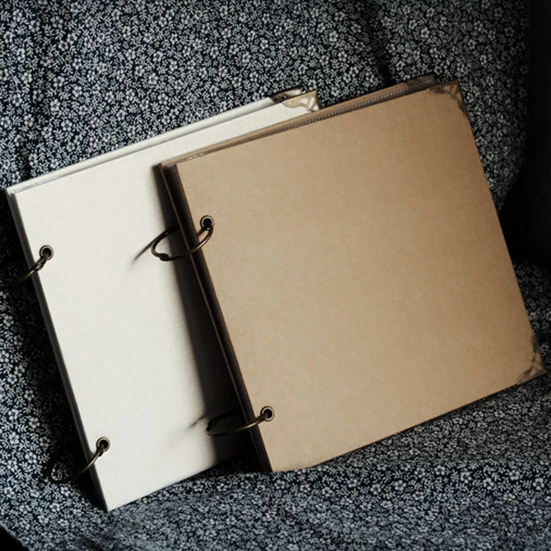 

Iron ring kraft paper photo album scrapbook paper DIY scrapbook photo album wedding anniversary birthday gift souvenir book