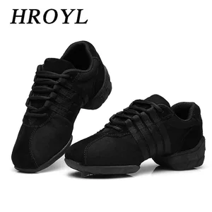 HROYL танцевальная обувь, кроссовки для женщин, бальные детские кроссовки для девочек, латинские кроссовки, танцевальная обувь для джаза