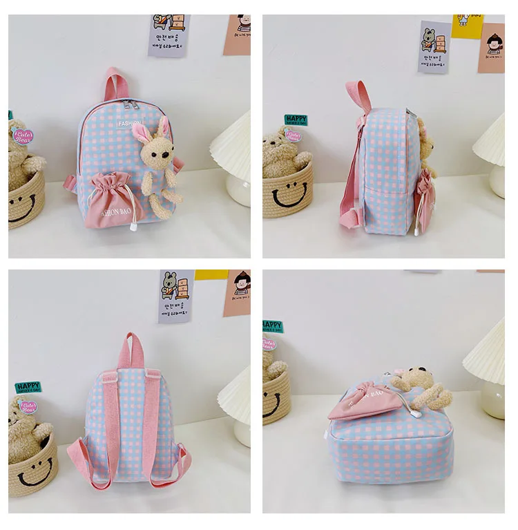 Casual Baby Kids Mini Backpack Kindergarten Boys Girls Small School Bags Handbags Cartoon Cute Bunny Children's Shoulder Bag