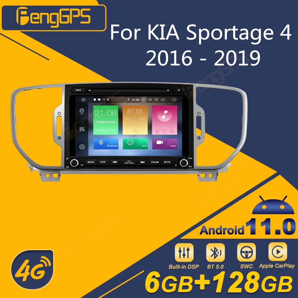 

For KIA Sportage 4 2016 - 2019 Android Car Radio 2Din Stereo Receiver Autoradio Multimedia DVD Player GPS Navi PX6 Unit Screen