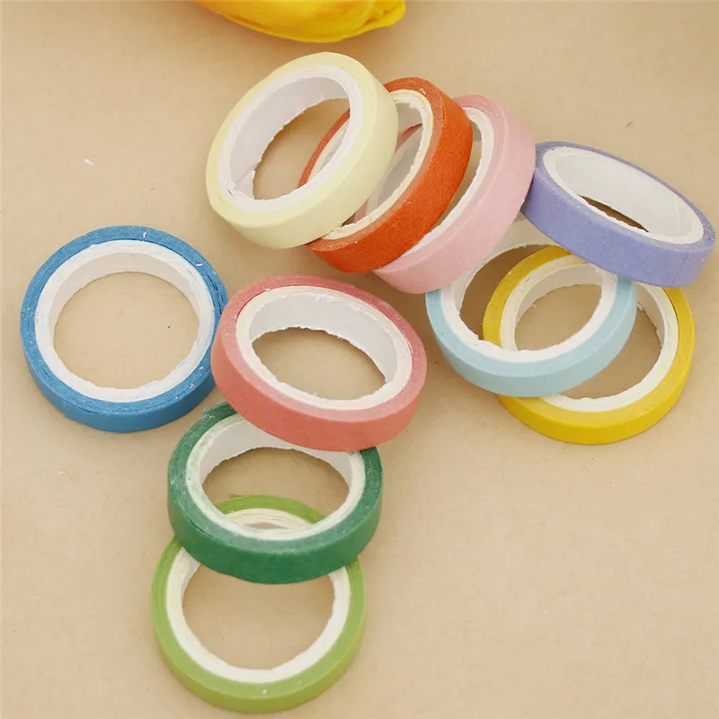 10 рулонов/набор декоративная лента для скрапбукинга|adhesive tape scrapbooking|diy washitape scrapbook |