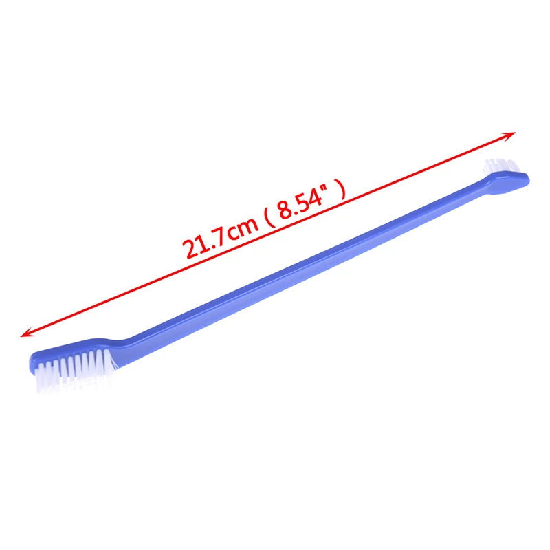 1Pc Dog Dual-end Toothbrush Helps Pet Oral Dental Brush Reduce Plaque Super Soft Bad Breath Tartar Teeth Tool |