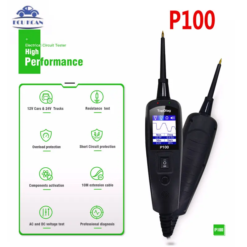 Автомобильный диагностический прибор Jdiag Power Probe P100 инструмент для диагностики