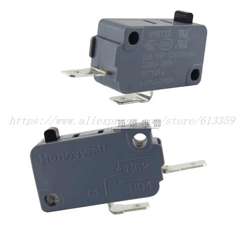 Микропереключатель HONEYWELL V15T22 2-pin 22A NC или NO для стиральной машины микроволновой