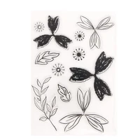 clear stamp sautumn flowers rubber transparent silicone stamp scrapbooking for diy card making decor craft supplies