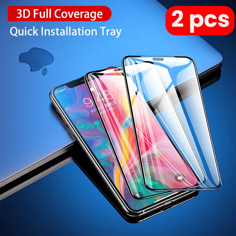 3D - 2pcs Ugreen Защитное стекло для iPhone 11 Pro Max Новая защита экрана HD прозрачное стекло с полным покрытием на iPhone 11 Pro Max стекло - Цвет: 3D - 2pcs