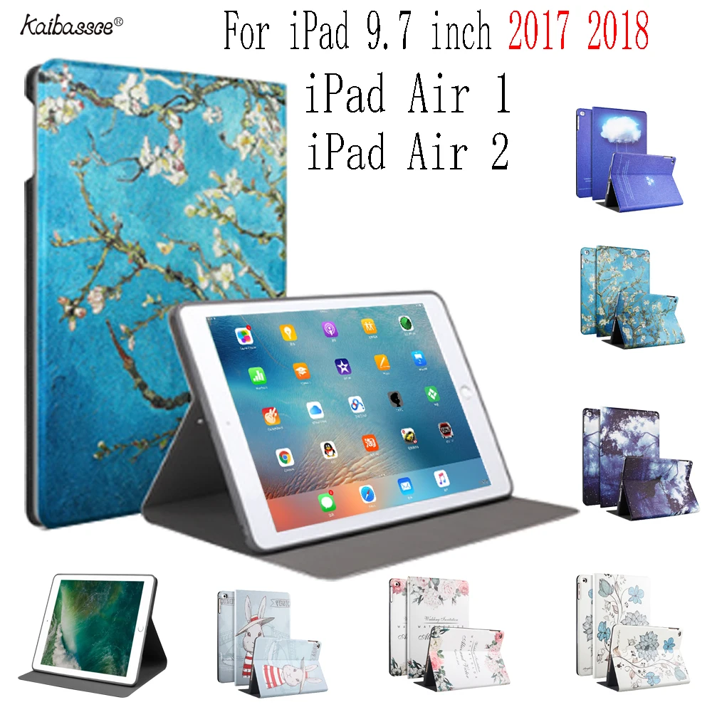 Чехол для iPad Air 1 2 печатающие из мягкого силикона с узором чехол для планшета для нового iPad 9,7 дюймов A1822 A1823 A1893 A1954