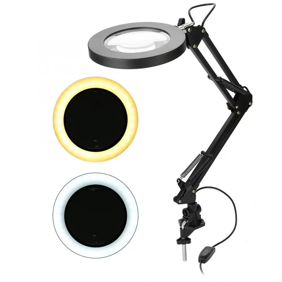 Светодиодная лупа для тату салона с зажимом вращающаяся на 360 °|Аксессуары