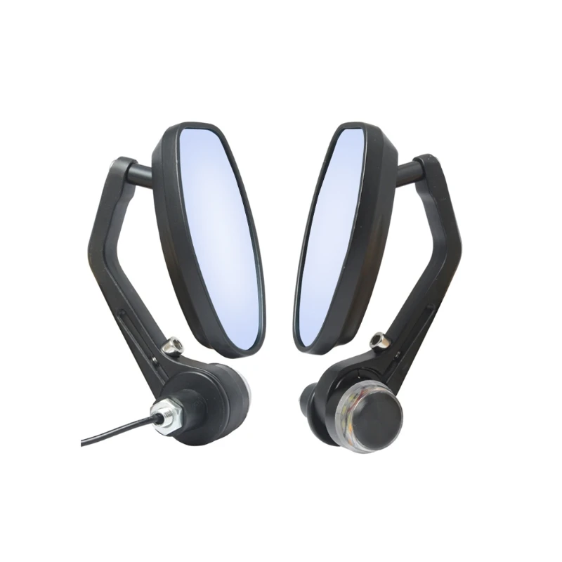 

1pair 22mm 7/8" Universal Motorcycle Handlebar Bar End Mirrors Motorcycle Rear View Turn signals