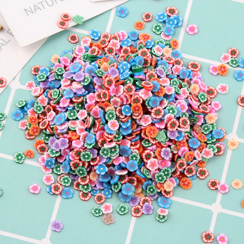 1000 шт. Slime наполнитель пояса Милое ломтики мягких гончарные изделия для ногтей с