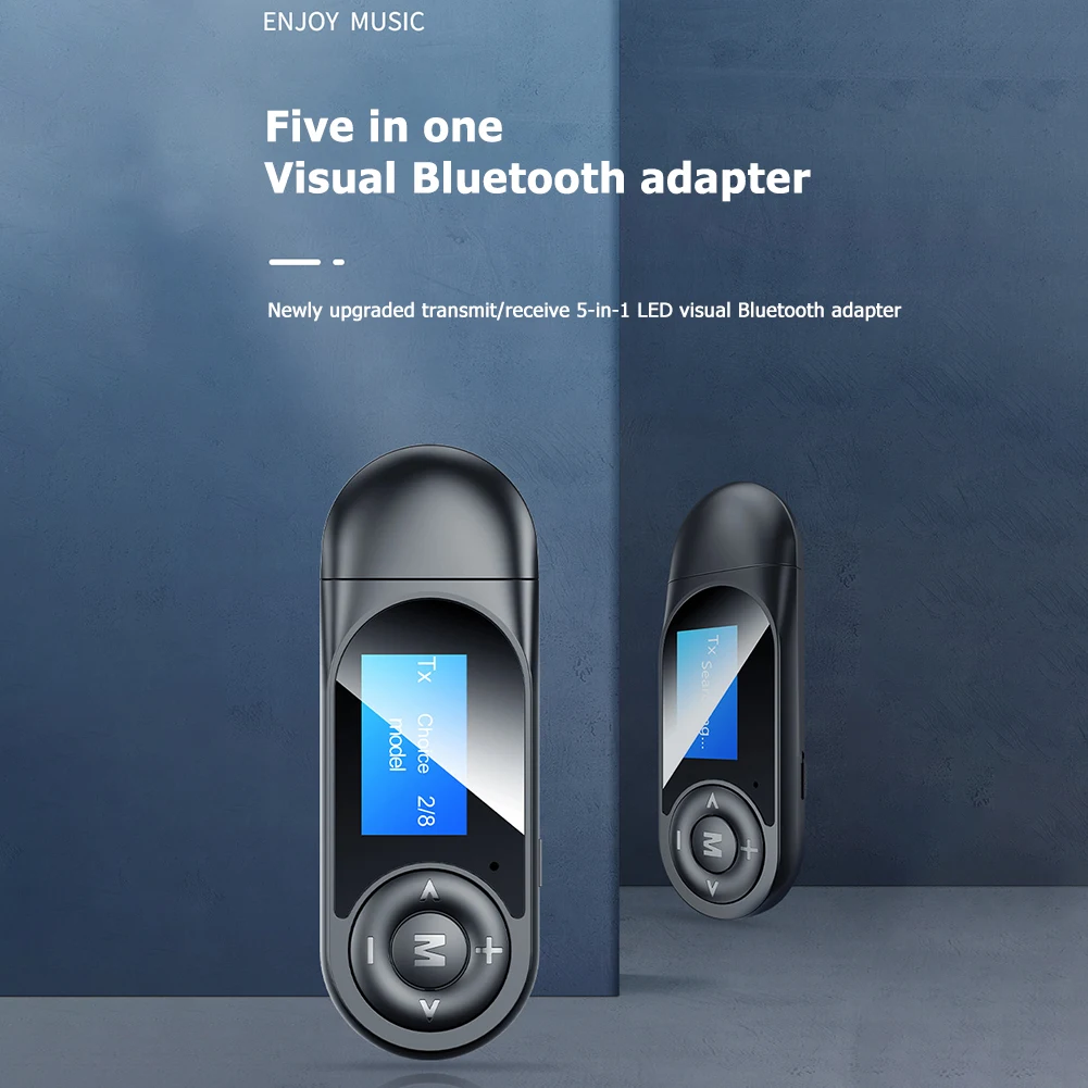 Многофункциональный ЖК дисплей Экран 3 5 мм аудио адаптер для ПК Bluetooth приемник