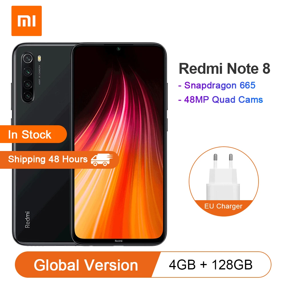 Глобальная версия смартфона Xiaomi Redmi Note 8 4 Гб 128 ГБ четырехъядерная камера 48 МП