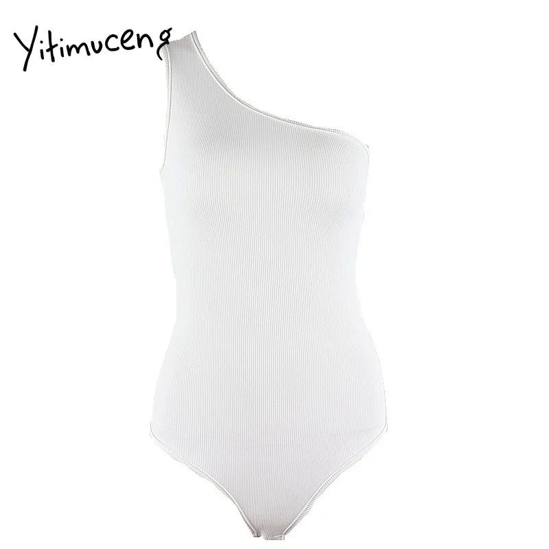 

Ytinuceng Black Strapless Sexy Bodysuits Strapless Jumpsuit Women 2021 Summer Solid Mid Waist Fashion Tank Tops Halter Romper