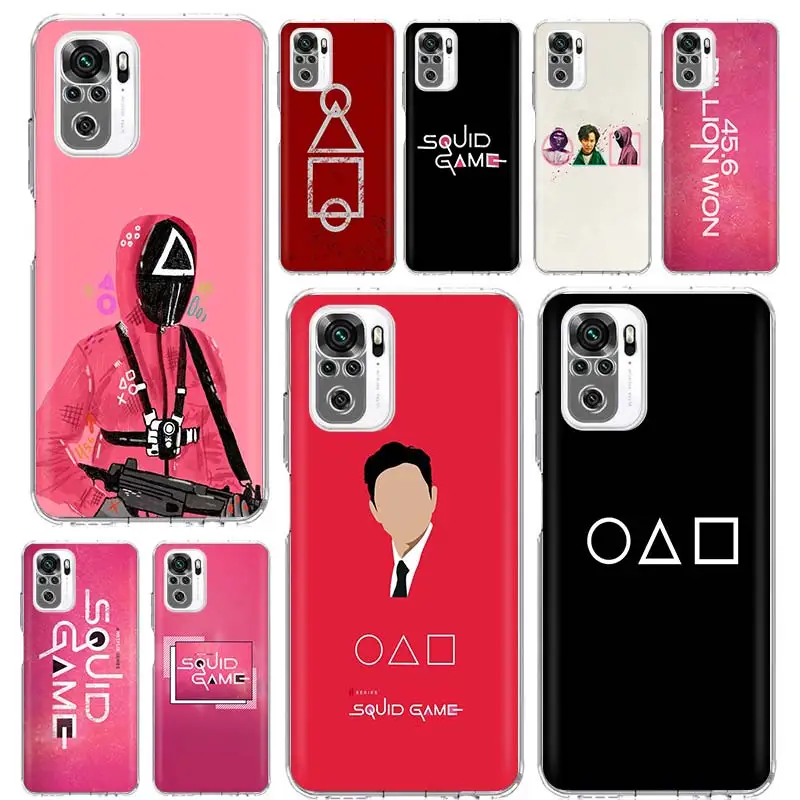 

Squid Game Round 6 Phone Case Funda For Xiaomi Redmi Note 10 Pro 8 9 Pro 9S 10S 8T 8A 9A 9C 7 7A 6 6A Silicone Cover Coque Capa