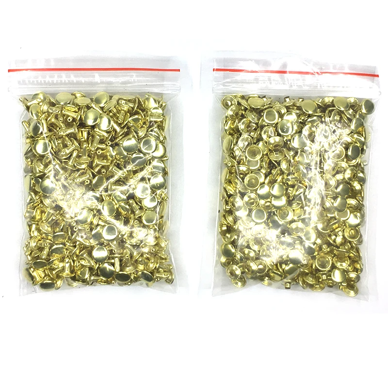

500sets Metal Belt rivets Double Cap Rivets Studs Rivet for Leather Craft Bag Clothing nails Shoes Pet Collar Decor Buttons