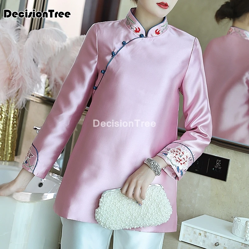 

2022 vintage chiffon jacket women coat chinese style clothing cheongsam top qipao tops traditional chinese clothing for women