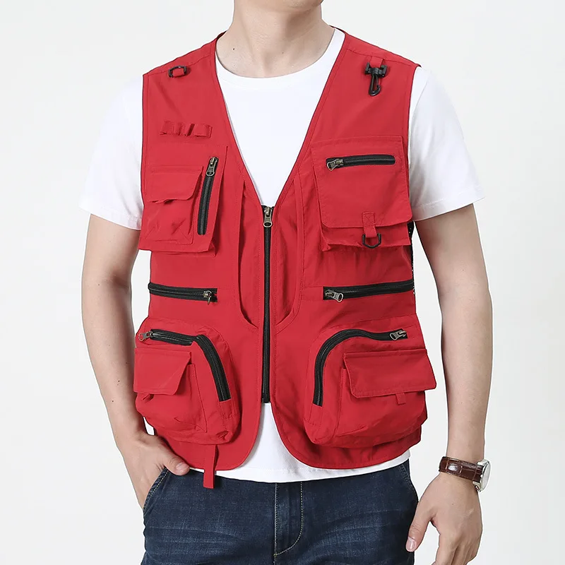 fishing Quick Dry Hiking Vest Men's Multi-pockets Big Size Sleeveless Jackets Male Photography Tourism Camping Fishing Waistcoat | Мужская