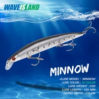 waveisland minnow fishing lure de pesca isca artificial 18 5cm23g bass mino bait trolling lure jerkbait saltwater lures