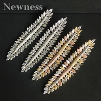 newness fashion marquise cut shape cz zircon dangle drop earrings crystal leaf jewelry for women party gift