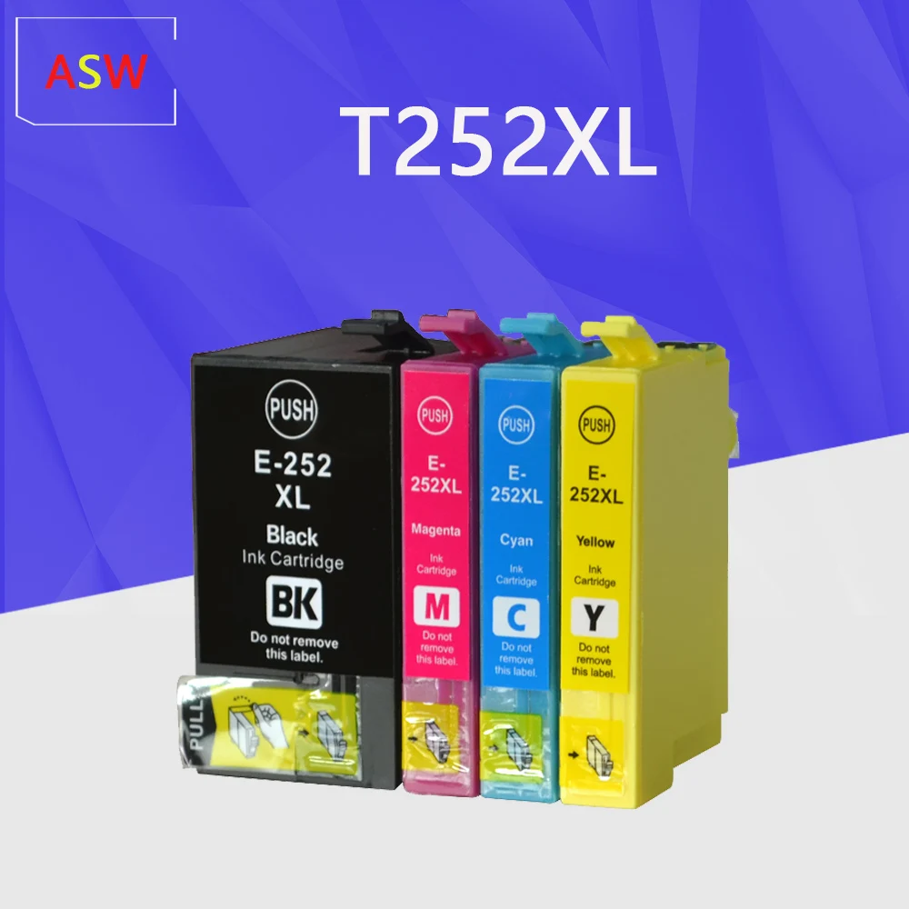 Перезаправляемый картридж 252XL 252 XL заменить для Epson T252 T252XL рабочей силы WF 3620 3640 7610
