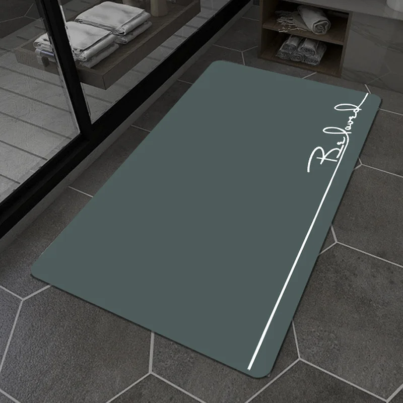 

Bathroom Non-slip Mat Diatom Mud Absorbent Quick-drying Soft Floor Mat Rubber Door Mat Toilet Bathroom Door Bathroom Carpet