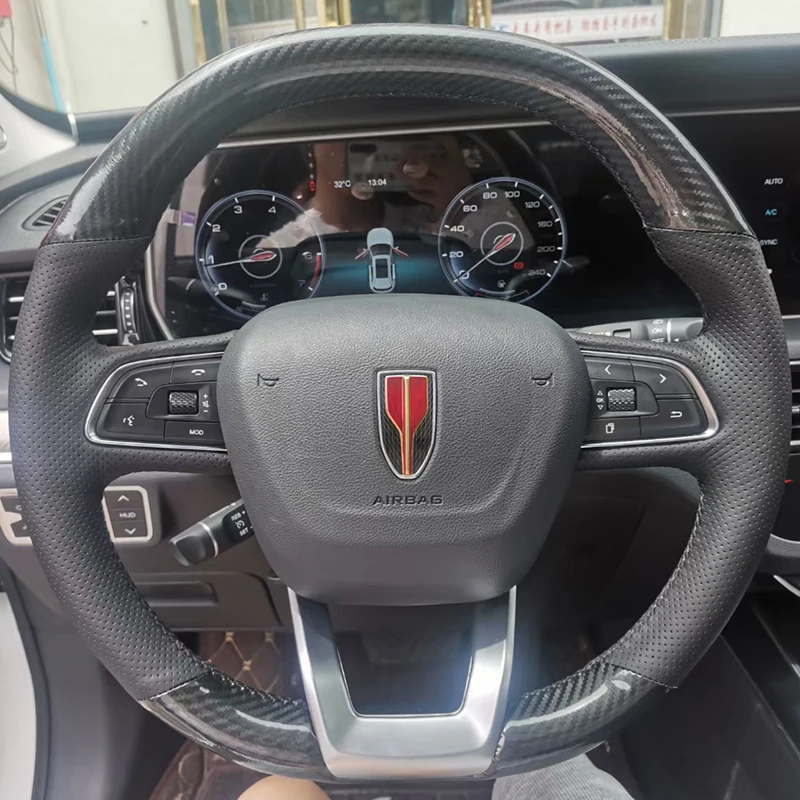 

Нескользящая кожаная ручка на руль для HongQi HS7 HS5 H5 H7 H9