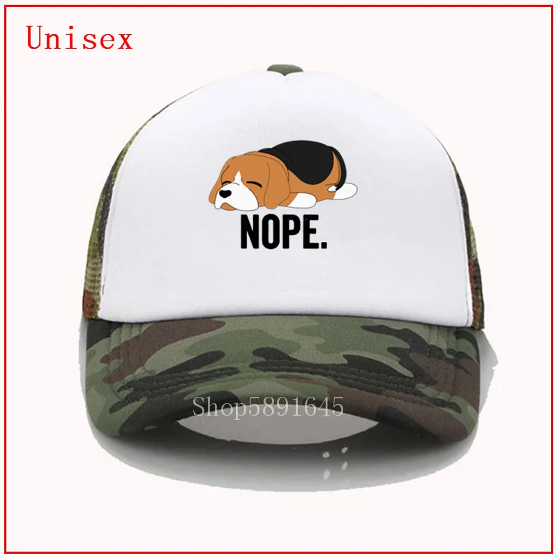 Бейсболка ленивая Beagle nope черная регулируемая шляпа аксессуары для
