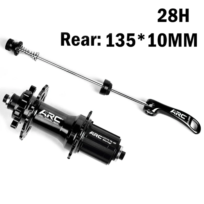 

MTB Mountain Bike 28 Holes Rear Hub with Quick Release Lever Bicycle Sealed Bearing Disc Brake Back Hubs