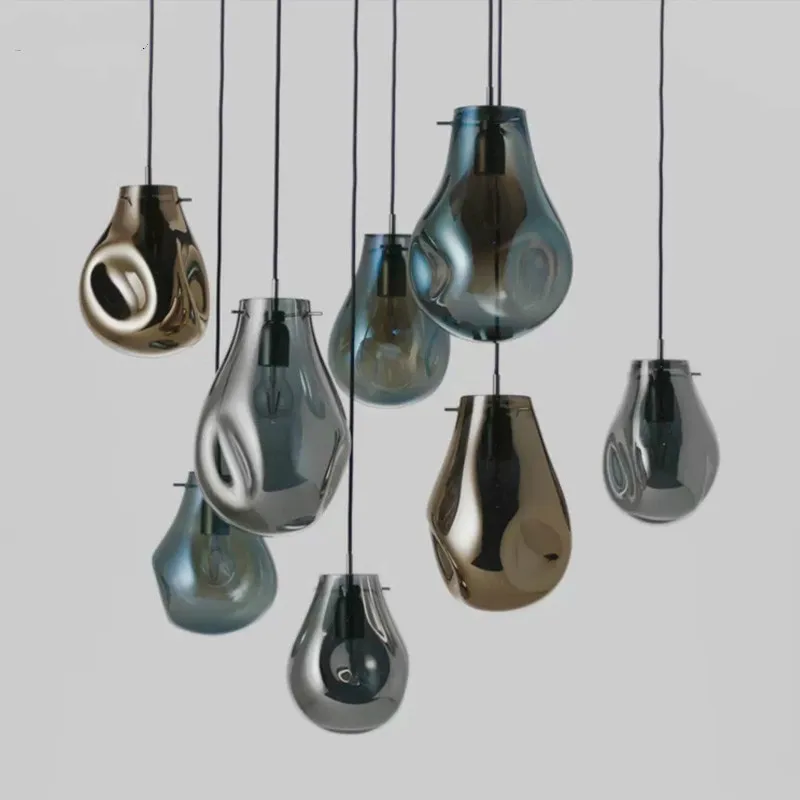 Постсовременный минималистичный красочный стеклянный подвесной светильник для
