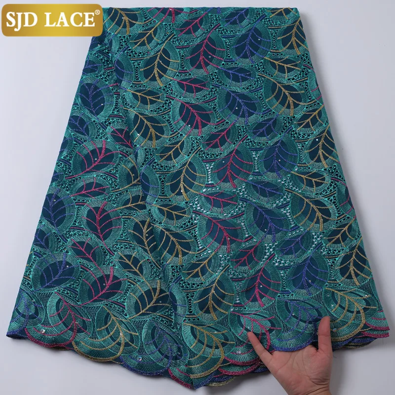 Кружевная вышивка SJD африканская кружевная ткань с люверсами швейцарское