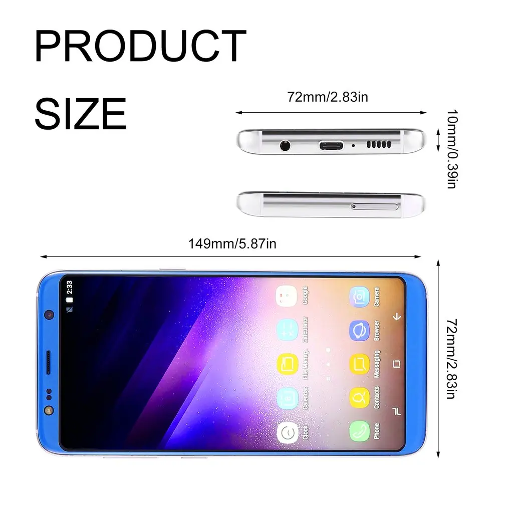 5 7 дюймов HD FW смартфон MTK6580A Quad-core Dual SIM карты для Android 1 18:9 540x1080 Гб Оперативная