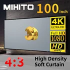 MIXITO 4:3 экран для проектора высокой плотности 100 дюйма 1080P 3D улучшенный портативный складной экран для проектора высокой четкости