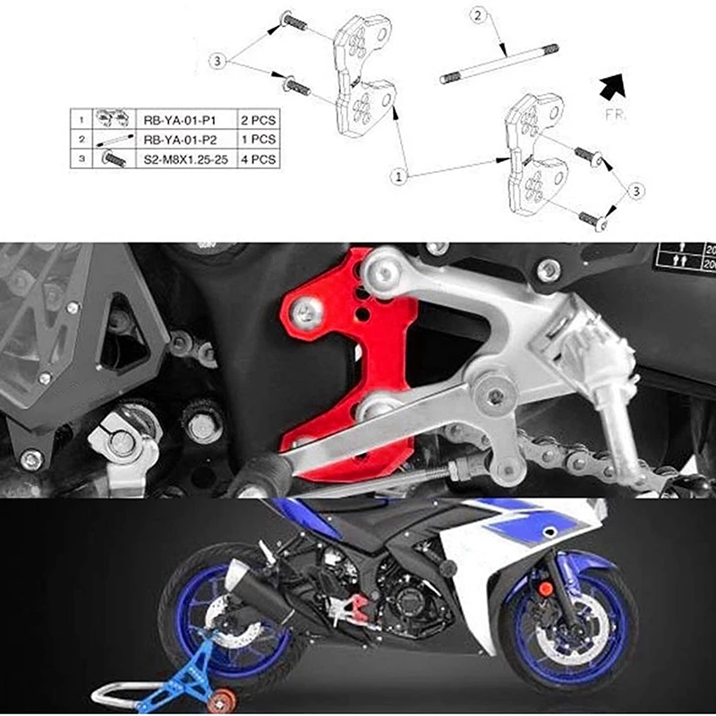 Заднее основание для мотоцикла задний кронштейн педали комплект базовые колышки