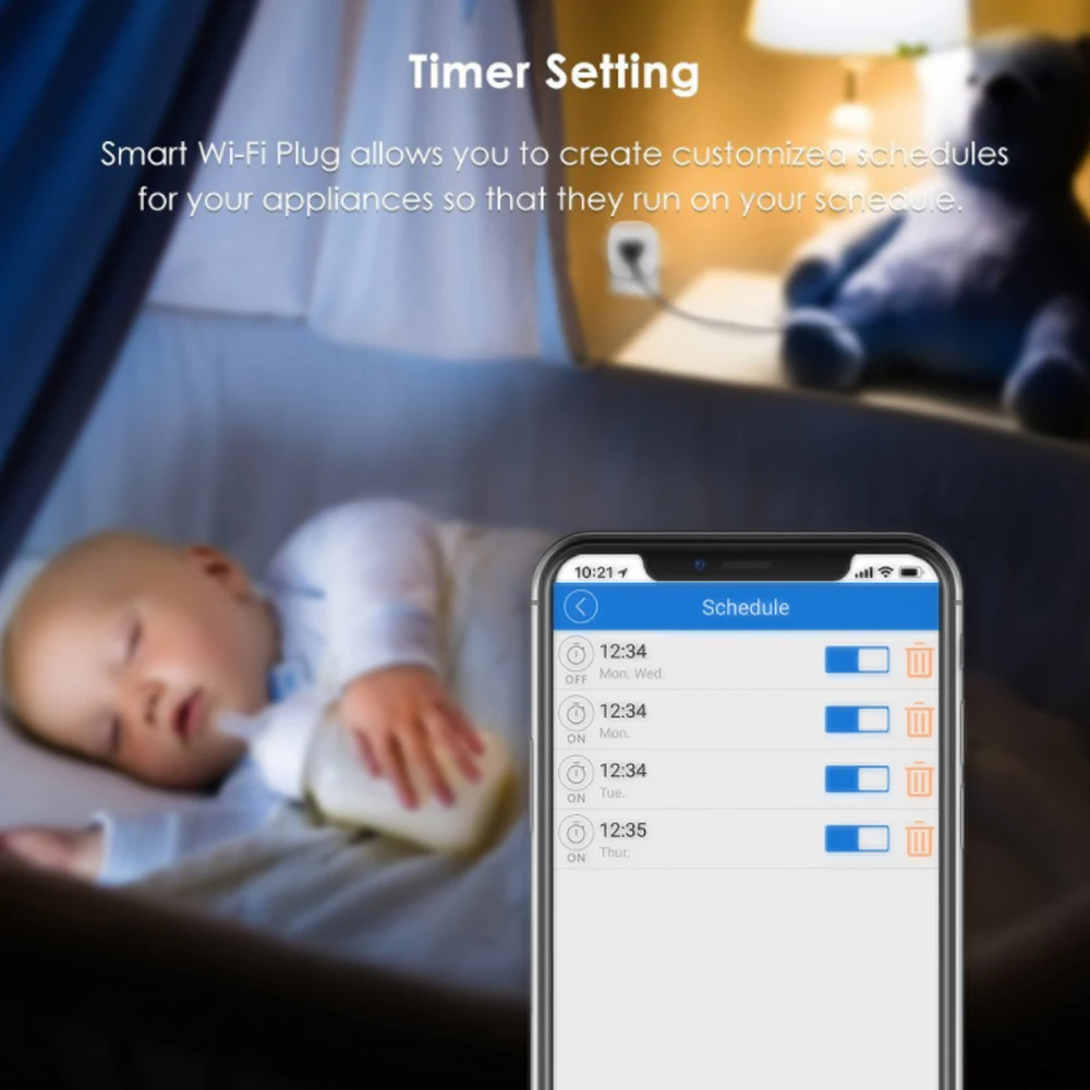 Умная электрическая розетка с управлением через Wi Fi голосовое управление умная