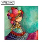 Алмазная картина 5D с изображением девушки, квадратнаякруглая Алмазная вышивка, подарочные наборы для вышивки крестиком, домашний декор