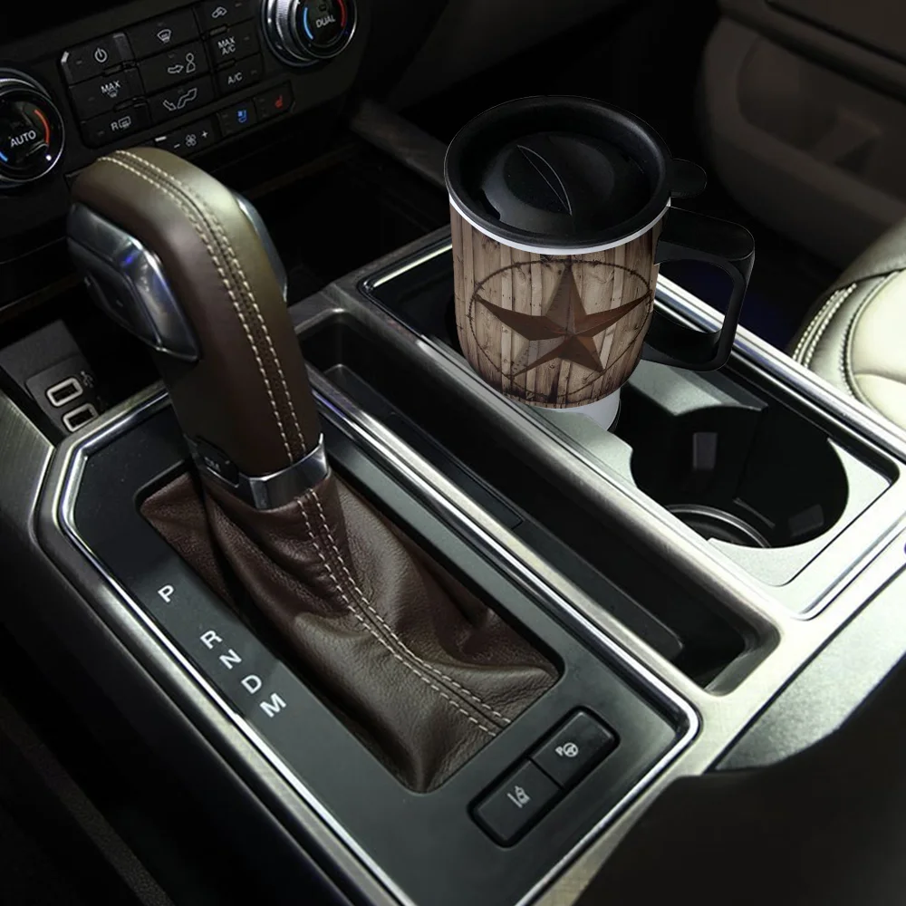 Ретро деревянный Западный Техас звезда кружка для кофе непроливающаяся Дорожные